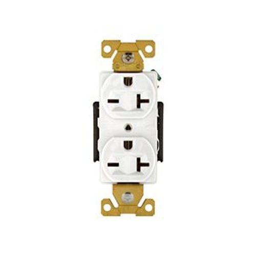 Main product image of Arrow Hart Industrial Duplex Receptacle, #14-10 Awg 20A, 250V, 6-20R, Duplex, AH5462W