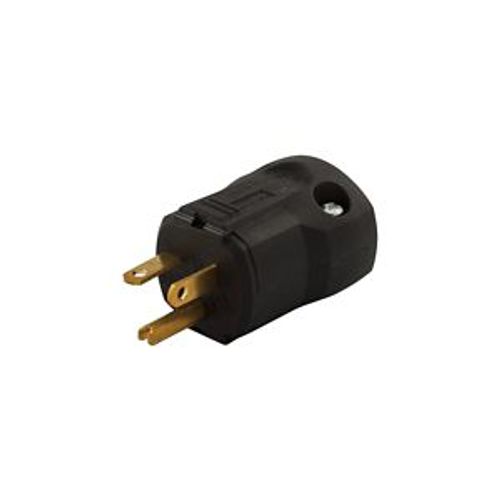 Main product image of Arrow Hart Quick Grip Straight Blade Plug, #18-12 Awg 20A, 250V, Black, 5-20P, 2-Pole 3-Wire, AH5464BK