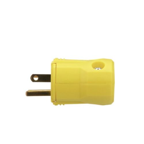 Main product image of Arrow Hart Quick Grip Straight Blade Plug, #18-12 Awg 20A, 250V, Yellow, 5-20P, 2-Pole 3-Wire, AH5464Y