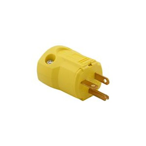 Main product image of Arrow Hart Quick Grip Straight Blade Plug, #18-12 Awg 20A, 250V, Yellow, 5-20P, 2-Pole 3-Wire, AH5464Y