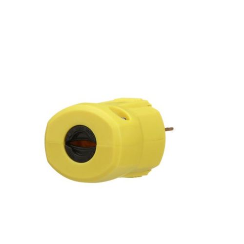 Main product image of Arrow Hart Quick Grip Straight Blade Plug, #18-12 Awg 20A, 250V, Yellow, 5-20P, 2-Pole 3-Wire, AH5464Y