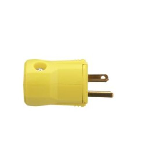 Main product image of Arrow Hart Quick Grip Straight Blade Plug, #18-12 Awg 20A, 250V, Yellow, 5-20P, 2-Pole 3-Wire, AH5464Y
