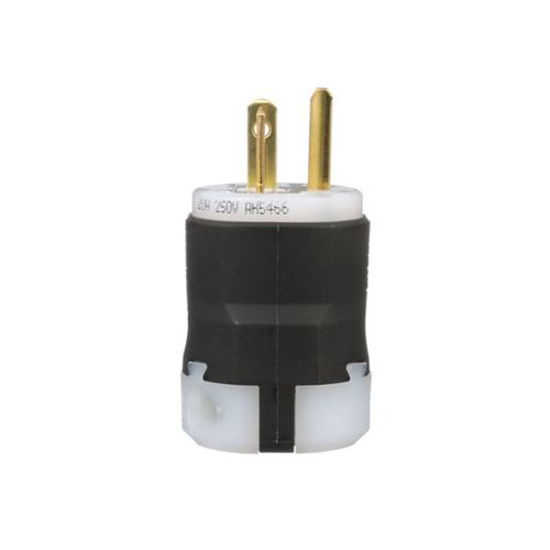 Main product image of Arrow Hart Ultra Grip Straight Blade Plug, #16-#12 Awg 20A, 250V, Black, 6-20P, 2-Pole 3-Wire, AH5466