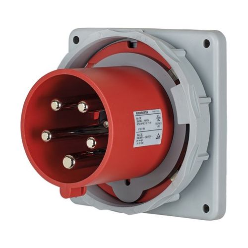 Main product image of Arrow Hart Pin & Sleeve Inlet, 60/63A 200-415V, 4-Pole, #8-#2 Awg #10-#2 Awg (Ground), #12-#16, AH560B6WDR