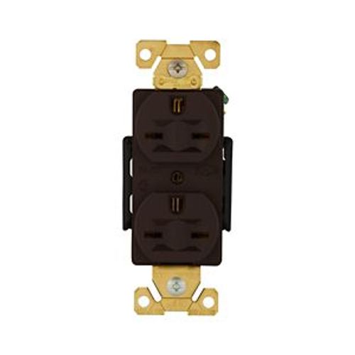 Main product image of Arrow Hart Industrial Duplex Receptacle, #14-10 Awg 15A, 250V, Brown, 6-15R, Duplex, AH5662B