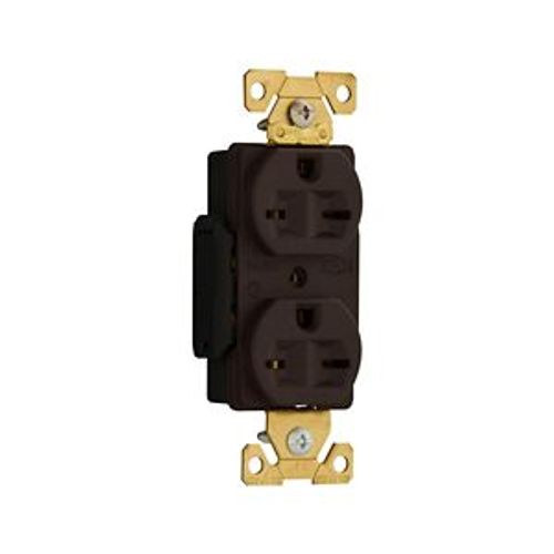 Main product image of Arrow Hart Industrial Duplex Receptacle, #14-10 Awg 15A, 250V, Brown, 6-15R, Duplex, AH5662B