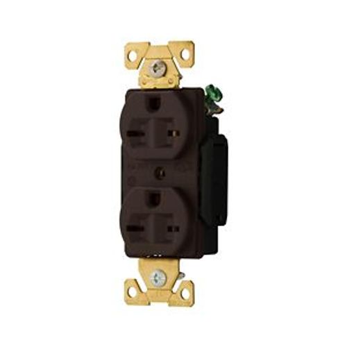 Main product image of Arrow Hart Industrial Duplex Receptacle, #14-10 Awg 15A, 250V, Brown, 6-15R, Duplex, AH5662B