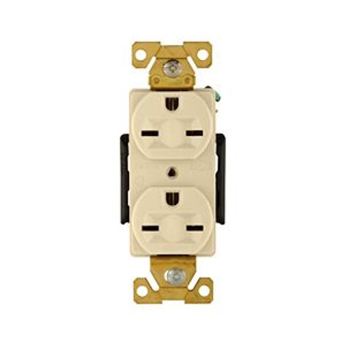 Main product image of Arrow Hart Industrial Duplex Receptacle, #14-10 Awg 15A, 250V, Ivory, 6-15R, Duplex, AH5662V