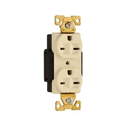 Main product image of Arrow Hart Industrial Duplex Receptacle, #14-10 Awg 15A, 250V, Ivory, 6-15R, Duplex, AH5662V