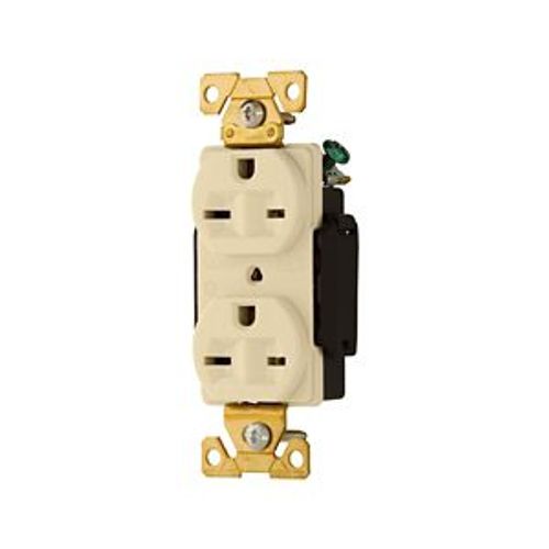 Main product image of Arrow Hart Industrial Duplex Receptacle, #14-10 Awg 15A, 250V, Ivory, 6-15R, Duplex, AH5662V