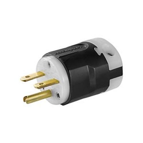 Main product image of Arrow Hart Ultra Grip Straight Blade Plug, #18-#12 Awg 15A, 250V, Black, 6-15P, 2-Pole 3-Wire, AH5666