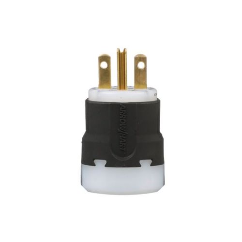 Main product image of Arrow Hart Ultra Grip Straight Blade Plug, #18-#12 Awg 15A, 250V, Black, 6-15P, 2-Pole 3-Wire, AH5666