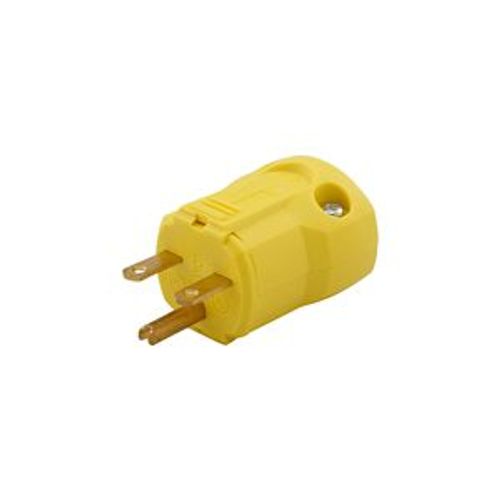Main product image of Arrow Hart Quick Grip Straight Blade Plug, #16-12 Awg 15A, 250V, 6-15P, 2-Pole 3-Wire, AH5666Y