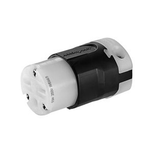 Main product image of Arrow Hart Ultra Grip Straight Blade Connector #16-#12 Awg 15A 250V, Black, 6-15R, 2-Pole 3-Wire, AH5669