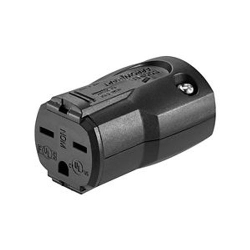 Main product image of Arrow Hart Quick Grip Straight Blade Connector, #16-12 Awg 15A, 250V, Black, 6-15R 2-Pole 3-Wire, AH5669BK