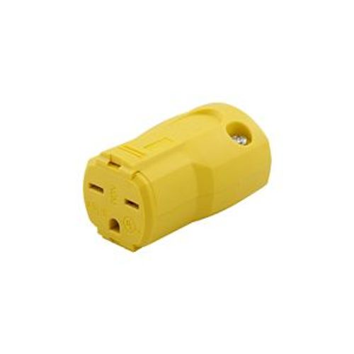 Main product image of Arrow Hart Quick Grip Straight Blade Connector, #16-12 Awg 15A, 250V, 6-15R, 2-Pole 3-Wire, AH5669Y