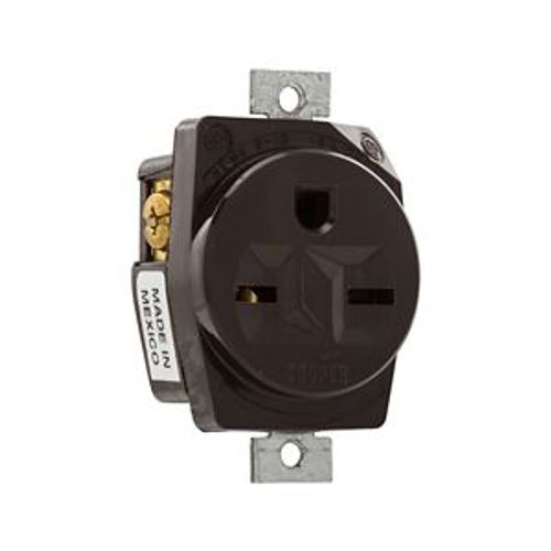 Main product image of Panel Mount/Snap-In Single Receptacle, #14-10 Awg 15A, Panel, 250V, Black, High-Impact Nylon, AH5684