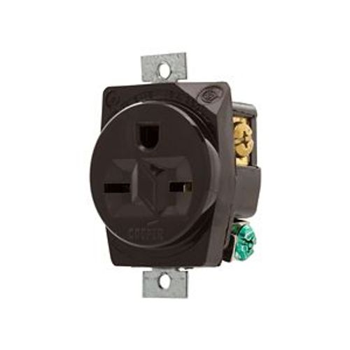Main product image of Panel Mount/Snap-In Single Receptacle, #14-10 Awg 15A, Panel, 250V, Black, High-Impact Nylon, AH5684