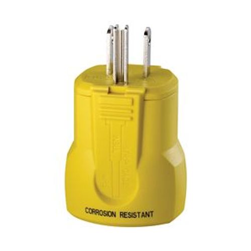 Main product image of Arrow Hart Corrosion Resistant Straight Blade Plug #18 To #12 Awg 15A 125V, 5-15P, 2-Pole 3-Wire, AH5965CR