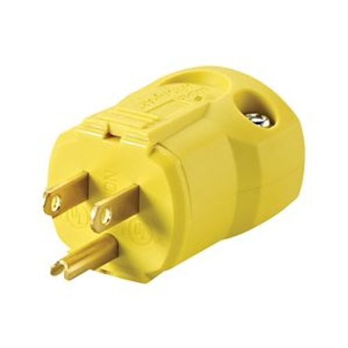 Main product image of Arrow Hart Quick Grip Straight Blade Plug, #18 To #12 Awg 15A 125V, 5-15P, 2-Pole 3-Wire, AH5965Y
