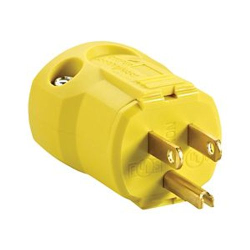 Main product image of Arrow Hart Quick Grip Straight Blade Plug, #18 To #12 Awg 15A 125V, 5-15P, 2-Pole 3-Wire, AH5965Y