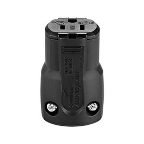 Main product image of Arrow Hart Quick Grip Straight Blade Connector, #18-12 Awg 15A 125V, Black, 2-Pole 3-Wire, AH5969BK