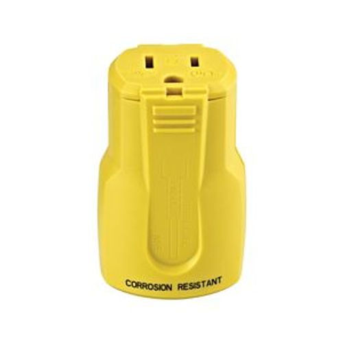 Main product image of Arrow Hart Corrosion Resistant Straight Blade Connector, #18 To #12 Awg 15A 125V, 2-Pole 3-Wire, AH5969CR