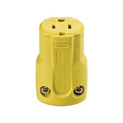 Main product image of Arrow Hart Corrosion Resistant Straight Blade Connector, #18 To #12 Awg 15A 125V, 2-Pole 3-Wire, AH5969CR