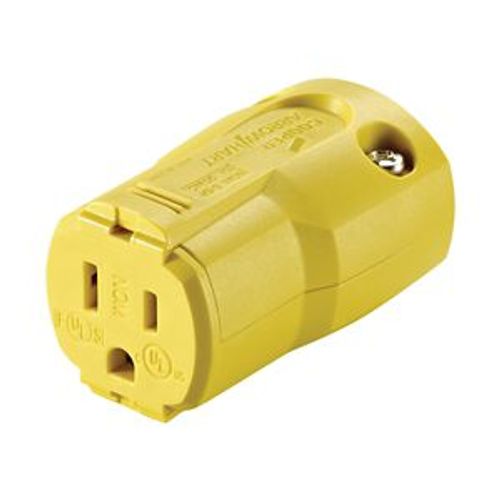 Main product image of Arrow Hart Corrosion Resistant Straight Blade Connector, #18 To #12 Awg 15A 125V, 2-Pole 3-Wire, AH5969CR