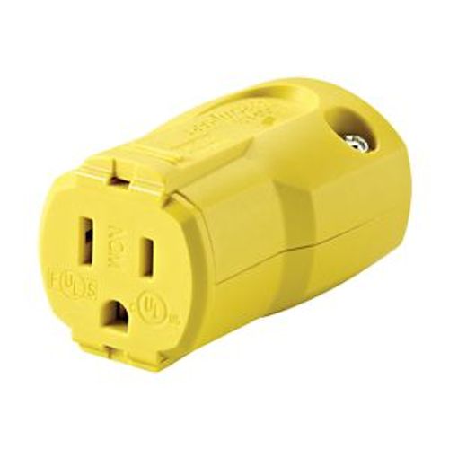 Main product image of Arrow Hart Quick Grip Straight Blade Connector, #18-12 Awg 15A 125V, 2-Pole 3-Wire, AH5969Y
