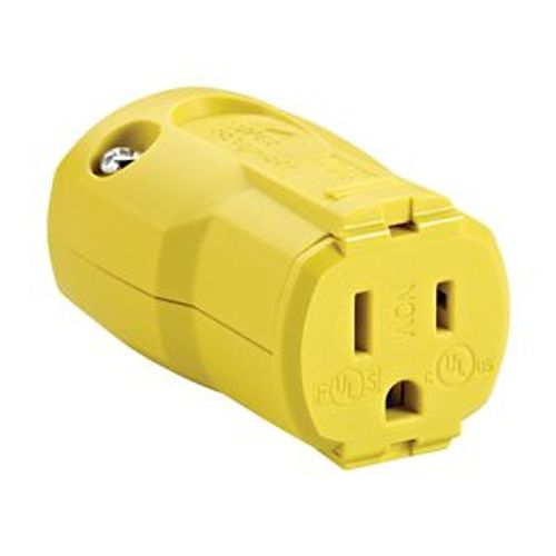 Main product image of Arrow Hart Quick Grip Straight Blade Connector, #18-12 Awg 15A 125V, 2-Pole 3-Wire, AH5969Y