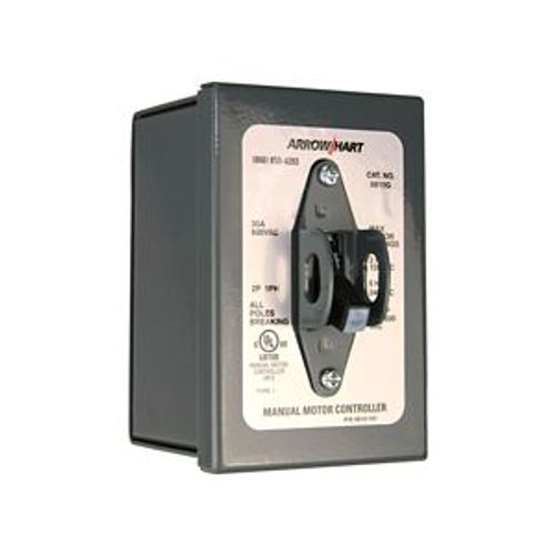 Main product image of Manual Motor Controller, #14-10 Awg 30A, 600V, Front Wired, Gray, 2-Pole, Toggle Single-Throw, AH6810G