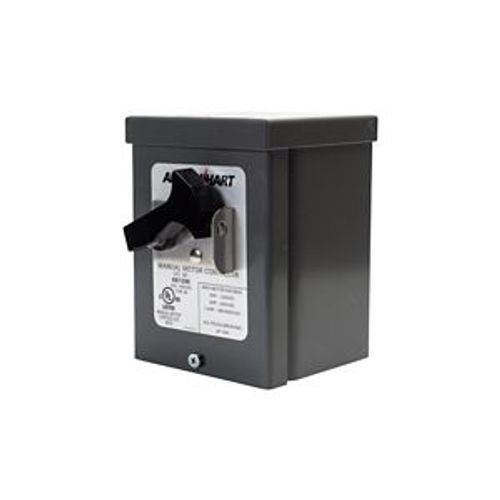 Main product image of Manual Motor Controller, #14-10 Awg 30A, 600V, Front Wired, Gray, Nema3R, 2-Pole, AH6810W