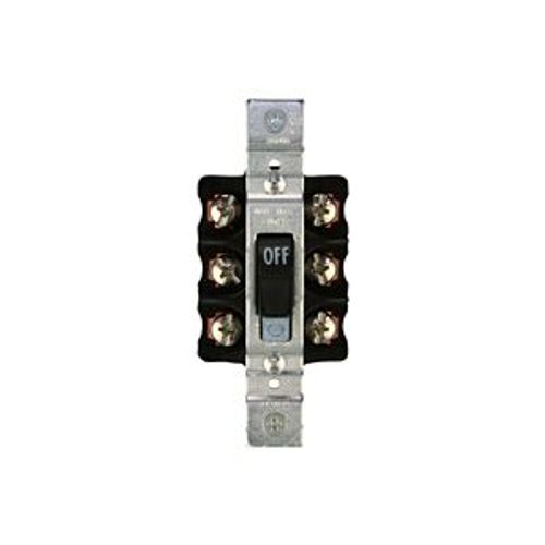 Main product image of Manual Motor Controller, Switch Only, #14-10 Awg 30A, Panel, 600V, Black, Open, 3-Pole, 2-Pos, AH7810UD
