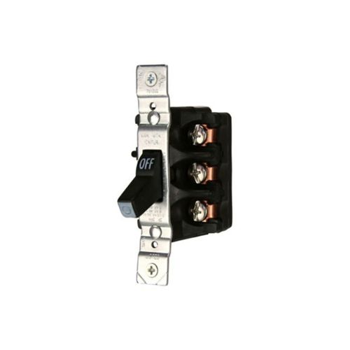 Main product image of Manual Motor Controller, Switch Only, #14-10 Awg 30A, Panel, 600V, Black, Open, 3-Pole, 2-Pos, AH7810UD