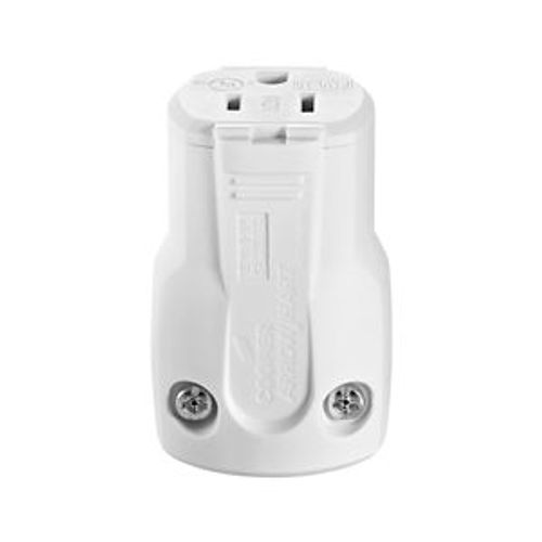 Main product image of Arrow Hart Quick Grip Straight Blade Connector, #18-12 Awg 15A 125V, White, 2-Pole 3-Wire, AH8119W