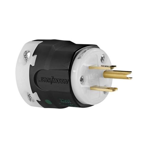 Main product image of Arrow Hart Auto Grip Straight Blade Plug, #18-12 Awg 15A 125V, Back, 5-15P, 2-Pole 3-Wire, AH8215HG