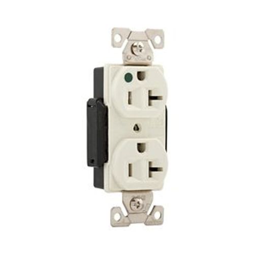 Main product image of Arrow Hart Duplex Receptacle, #14-10 Awg 20A, 125V, Light Almond, 5-20R, Duplex, AH8300LA