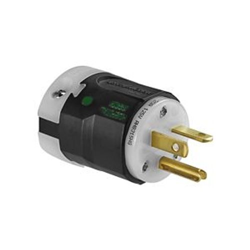 Main product image of Arrow Hart Ultra Grip Straight Blade Plug, #18 To 12 Awg 15A 125V, 5-20P, 2-Pole 3-Wire, AH8315HG