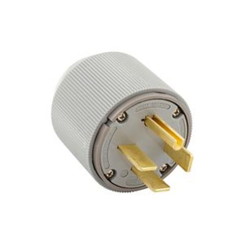 Main product image of Arrow Hart Auto Grip Plug, #12-4 Awg 60A, Range & Dryer, 250V, Gray & 15-60P, 3-Pole, 4-Wire, AH8462N