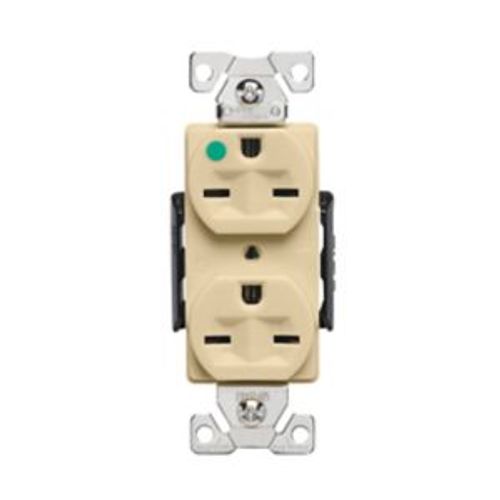 Main product image of Arrow Hart Duplex Receptacle, #14 To 10 Awg 15A, Healthcare, 250V, Ivory, 6-15R, 2-Pole 3-Wire, AH8600V