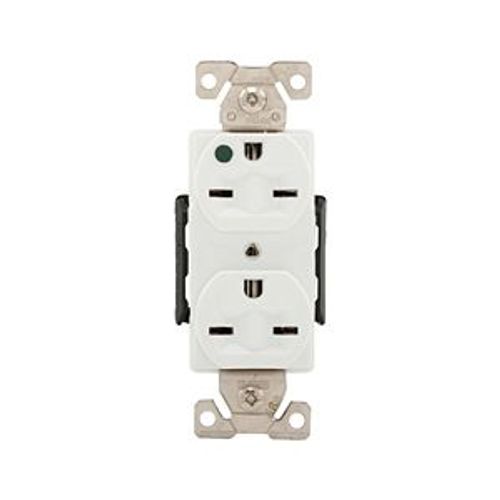 Main product image of Arrow Hart Duplex Receptacle, #14 To 10 Awg 15A, Healthcare, 250V, 6-15R 2-Pole 3-Wire, AH8600W