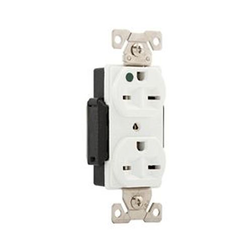 Main product image of Arrow Hart Duplex Receptacle, #14 To 10 Awg 15A, Healthcare, 250V, 6-15R 2-Pole 3-Wire, AH8600W