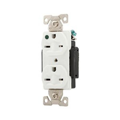 Main product image of Arrow Hart Duplex Receptacle, #14 To 10 Awg 15A, Healthcare, 250V, 6-15R 2-Pole 3-Wire, AH8600W