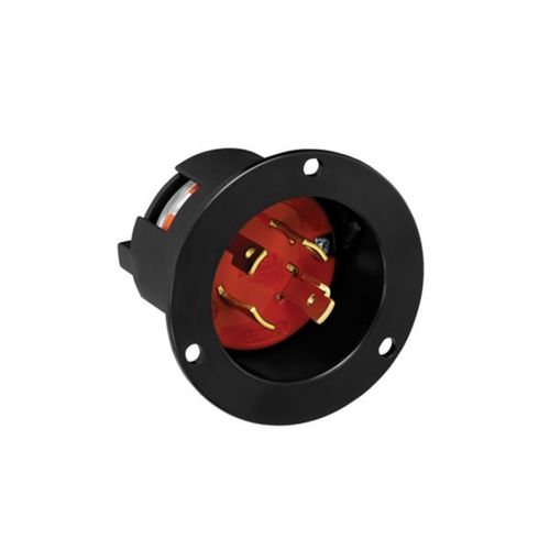 Main product image of Arrow Hart Color Coded Locking Flanged Inlet, #14-8 Awg 30A, 125/250V, L14-30 3-Pole 4-Wire, AHCL1430FI