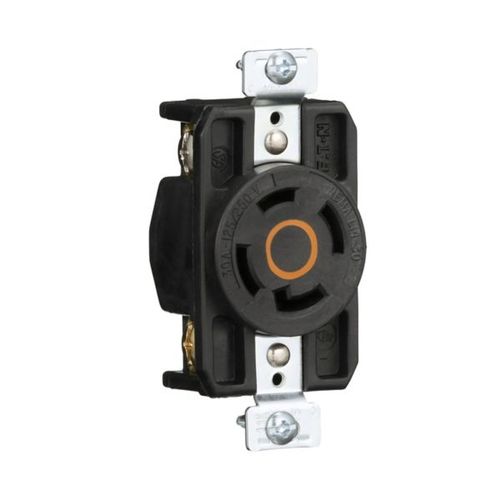 Main product image of Arrow Hart Color Coded Locking Receptacle, #14-8 Awg 30A, 125/250V, L14-30 3-Pole 4-Wire, AHCL1430R