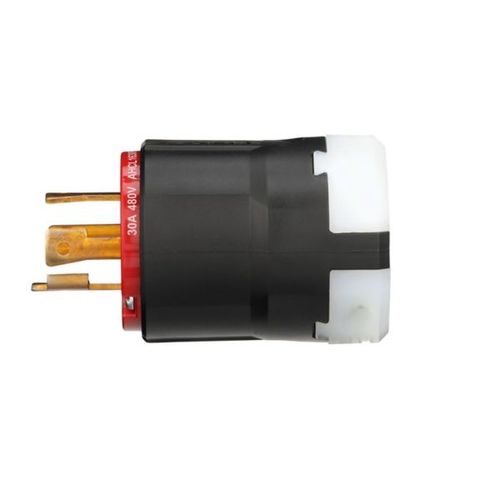 Main product image of Arrow Hart Color Coded Locking Plug, #14-8 Awg 30A, 480V, L16-30 3-Pole 4-Wire, AHCL1630P