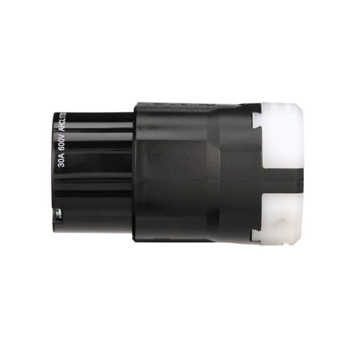 Main product image of Arrow Hart Color Coded Locking Connector, #14-8 Awg 30A, 600V, Black, L17-30 3-Pole 4-Wire, AHCL1730C