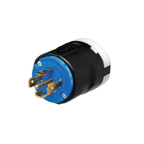 Main product image of Arrow Hart Color Coded Locking Plug, #14-8 Awg 30A, Y 120/208 V, 4-Pole, 5-Wire, AHCL2130P