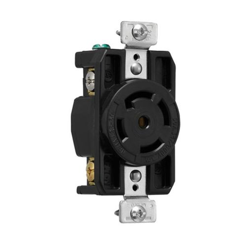 Main product image of Arrow Hart Color Coded Locking Receptacle, #14-8 Awg 30A, Y 347/600V, Black, AHCL2330R